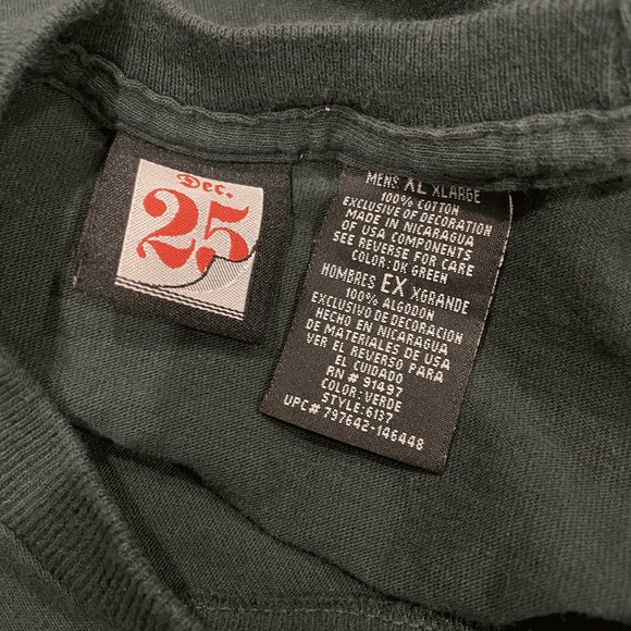 Men's Vintage Dec.25 Bah Humbug Tee Size XL - Picture 2 of 2